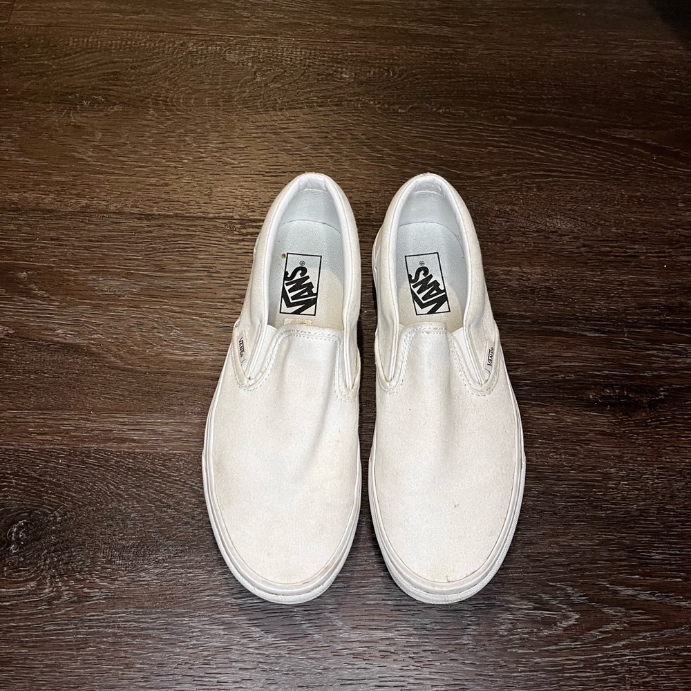 Worn vans slip ons